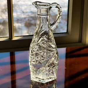 1930s Vintage Pressed Glass Cruet